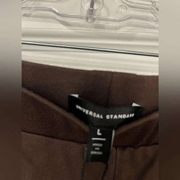 NWT Universal Standard Brown Ponte Pants with Ankle Zippers, Size L (22/24) - Picture 4 of 8